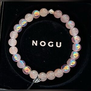 🌸🌸 NOGU .925 Sterling Silver x Raspberry Bubble Glass Bracelet 🌸🌸